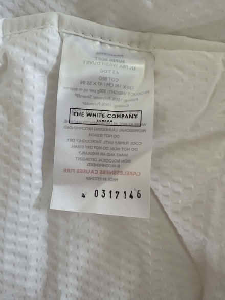 Photo of free Cot duvets - the white company (SW15) #3
