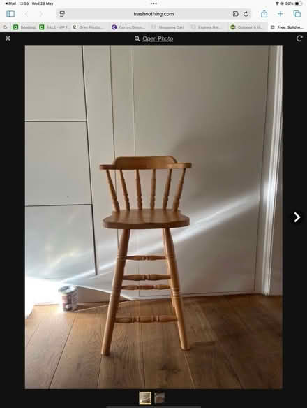 Photo of free Solid wooden stool (Cold Harbour OX1) #1