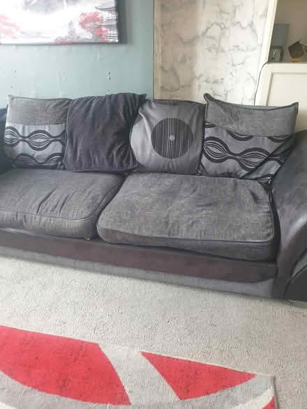 Photo of free grey 4 seater sofa dfs (S5 parson Cross) #1