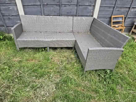 Photo of free Rattan corner sofa (Royton OL2) #1