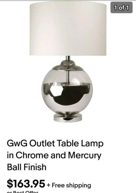 Photo of free 2 Glass Table Lamps (Near Mooseheart 60510) #2