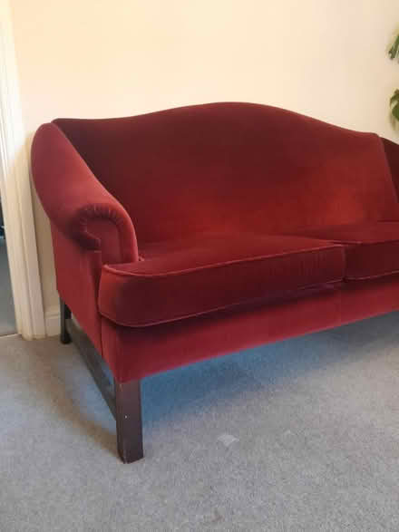 Photo of free Traditional red fabric 3 seat sofa (Tettenhall WV6) #2