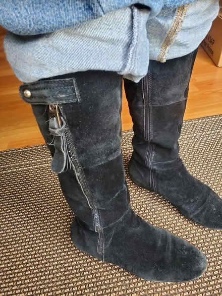 Photo of free Black Suede Leather boots (Saint Peters) #2