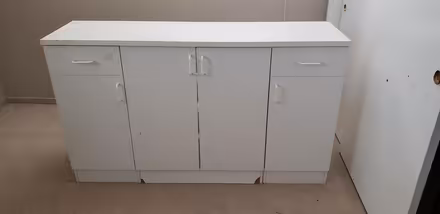 Photo of free White press board cabinet (Vallejo) #3