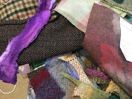Photo of Woven or felted fine wool fabric scraps (Mudeford BH23) #1