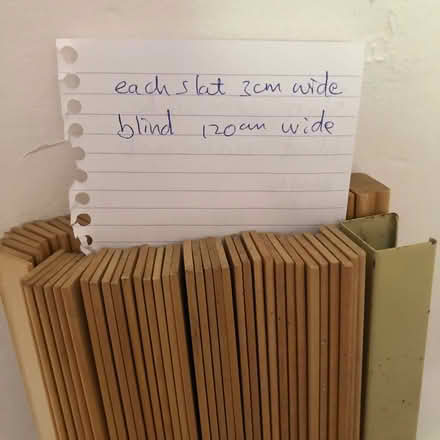 Photo of free Wooden blind 120cm wide (Bisley Road GL5) #2