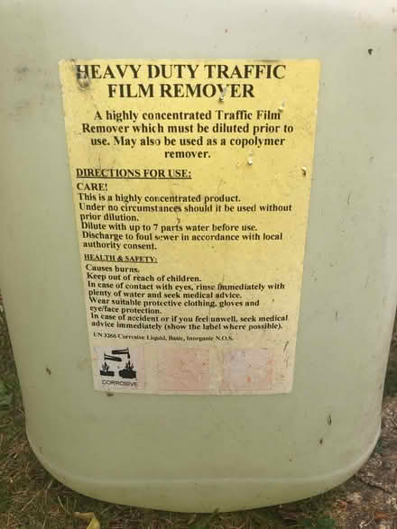 Photo of free 25 litres Heavy Duty Traffic Film Remover (Wood Farm OX3) #2