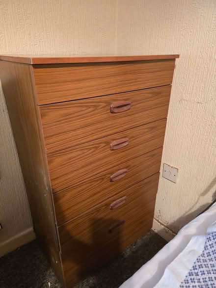 Photo of free Teak tall chest of drawers (Penylan CF23) #1