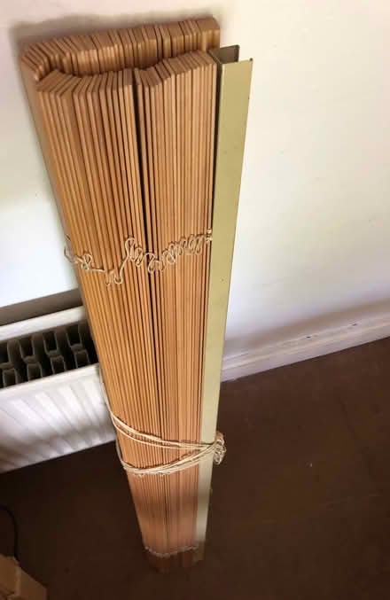 Photo of free Wooden blind 120cm wide (Bisley Road GL5) #1