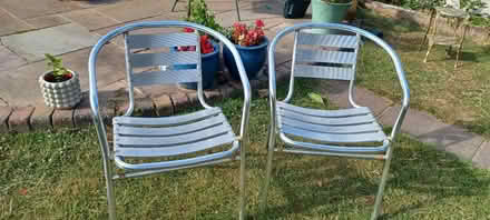 Photo of free Two chrome garden chairs (Billericay CM11) #1