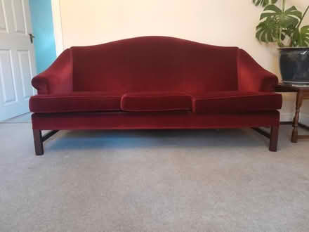 Photo of free Traditional red fabric 3 seat sofa (Tettenhall WV6) #1