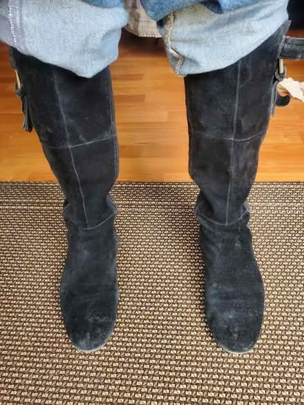 Photo of free Black Suede Leather boots (Saint Peters) #3