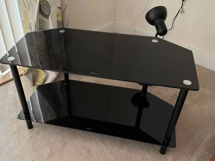 Photo of free Glass TV stand (Horndean PO8) #1