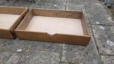 Photo of free Three underbed wooden storage boxes (Edington BA13) #2