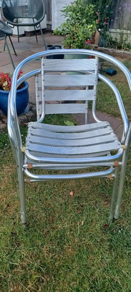 Photo of free Two chrome garden chairs (Billericay CM11) #3