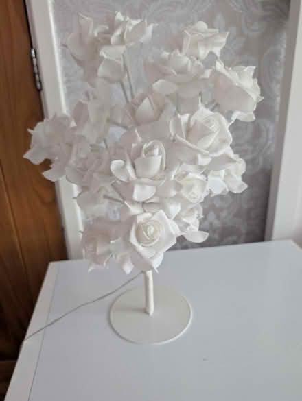 Photo of free White rose flower lamp (Wallasey CH45) #2