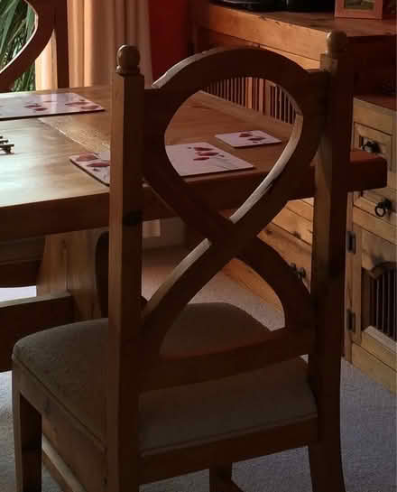 Photo of free 4 pine dining chairs (Heysham LA3) #3