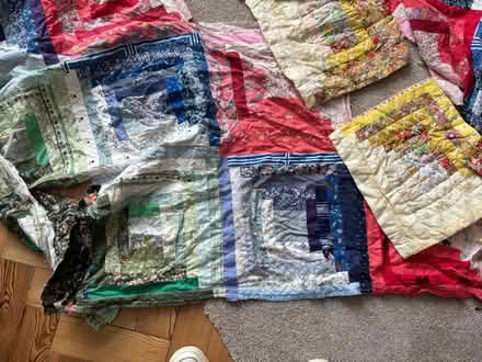 Photo of free Vintage , hand sewn log cabin patchwork . (Frankwell SY3) #1