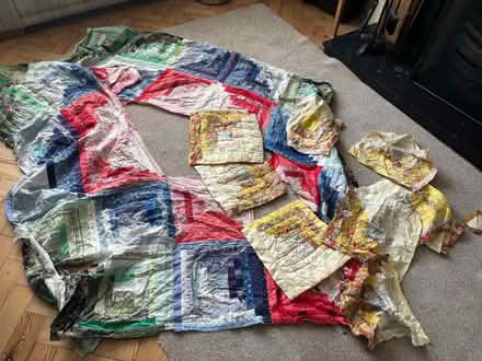 Photo of free Vintage , hand sewn log cabin patchwork . (Frankwell SY3) #4