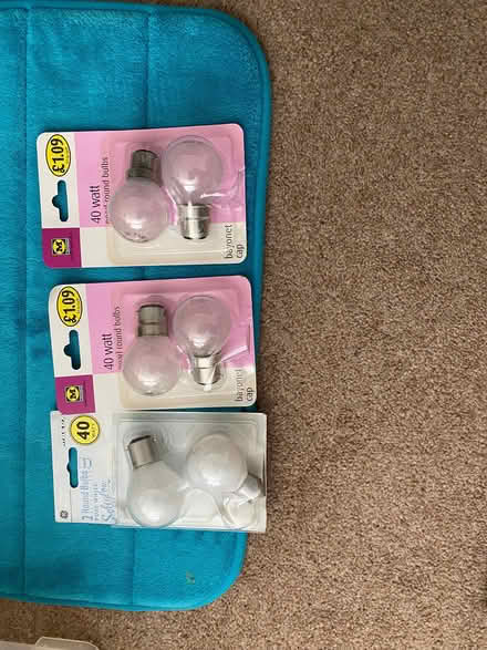 Photo of free 3pks of 40 watt small round bulbs with bayonet fitting (Kingsway) #1