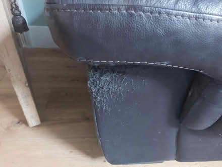 Photo of free Small brown leather sofa (Ladywell SE4) #2