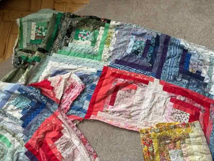 Photo of free Vintage , hand sewn log cabin patchwork . (Frankwell SY3) #3