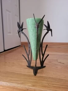 Photo of free Decorative Metal and [Glass] Vase (20874) #1