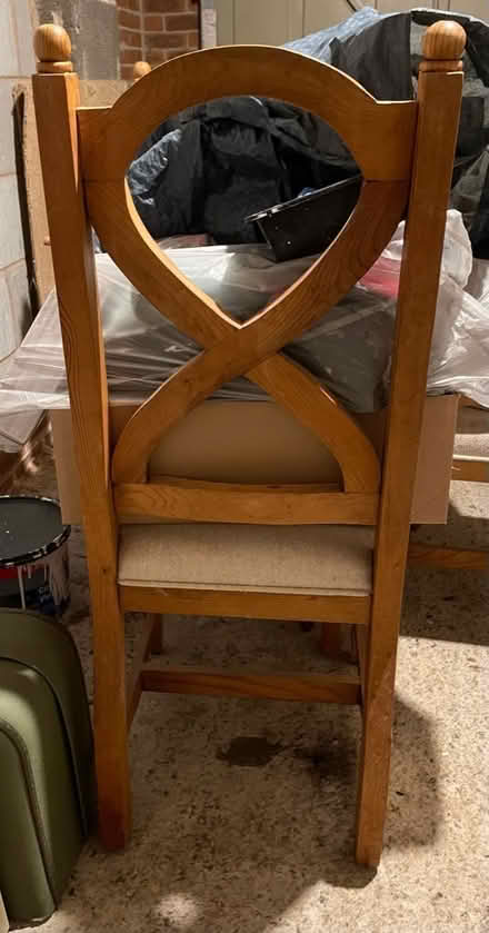 Photo of free 4 pine dining chairs (Heysham LA3) #2