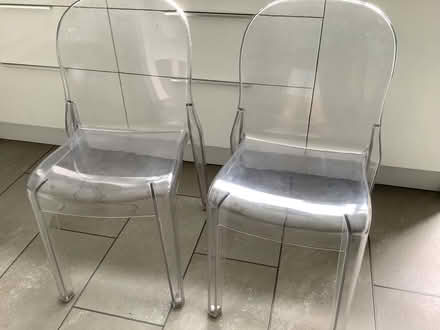 Photo of free 4 clear plastic chairs (Chorley SK9) #1