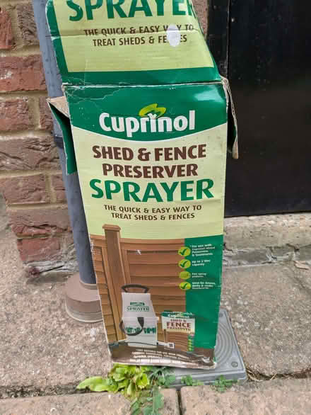 Photo of free Cuprinol Shed and Fence Preserver Sprayer (University of Bedfordshire Polhill Campus MK41) #1