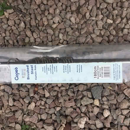 Photo of free Curtain rod with supports and rings (Malvern Link WR13) #2