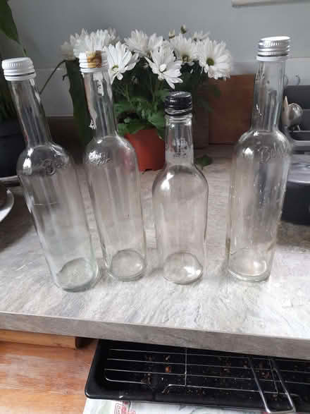Photo of free Four 500ml clear glass bottles (Northend) #1