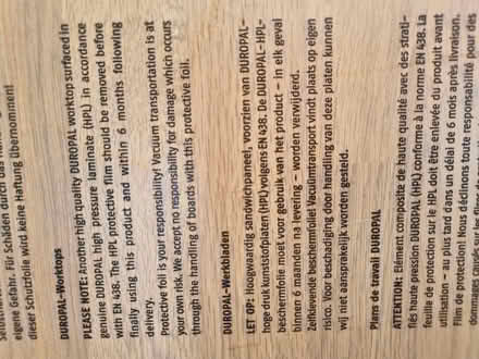 Photo of free Laminate beech effect butchers block worktop (New Hinksey OX1) #2