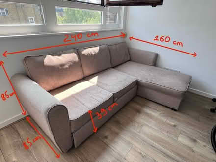 Photo of free L shaped sofa bed (N1) #2