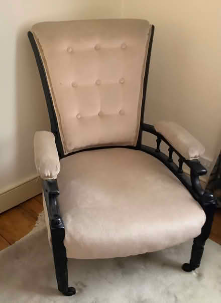 Photo of free Low mahogany arm chair (Emsworth PO10) #1