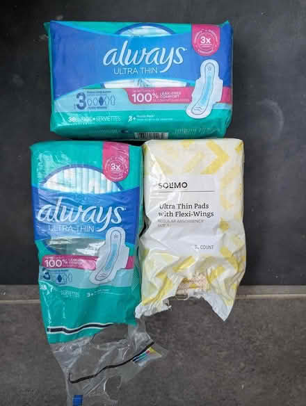 Photo of free Sanitary pads (open packages) (Elkton Heights neighborhood) #1
