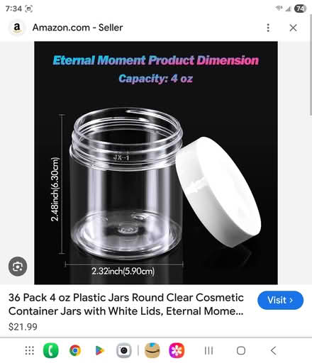 Photo of 4 ounce Empty Jars with lids (Drexel Hill, PA) #1
