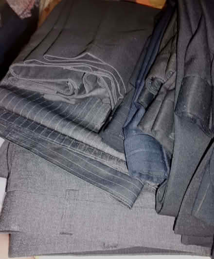 Photo of free 10 prs asst colour men's trousers 36 waist short leg (Low Beechburn DL15) #2