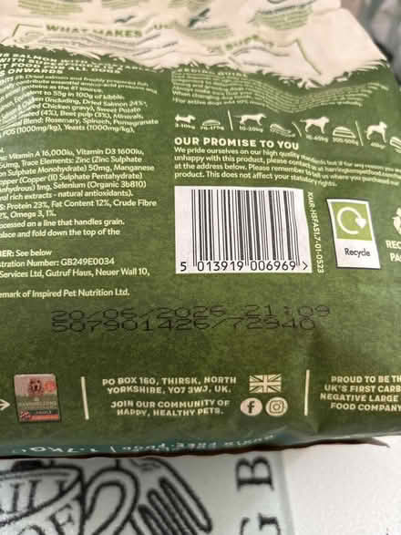 Photo of free Harringtons dog food (Harrogate) #2