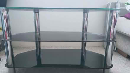 Photo of free Tv stand glass and metal (Merton SW19) #1