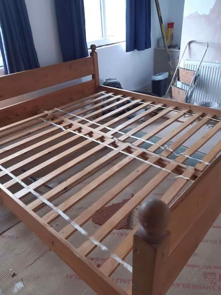 Photo of free Pine super king bed with mattress (Old Walcot SN3) #2