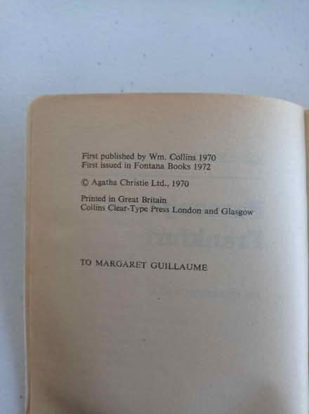 Photo of free Old Agatha Christie book (Central Milton Keynes MK9) #2