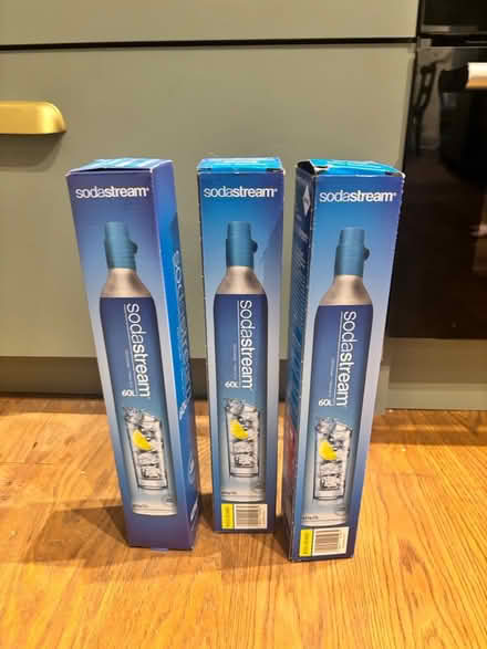 Photo of free 3 Empty Soda Stream Canisters (Nw5 1by) #1