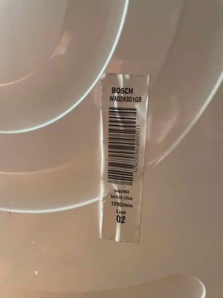Photo of free Bosch WAQ243D1GB Washing Machine (Slyne with Hest LA2) #1