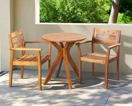 Photo of free Wood 'bistro' set (needs work) (Chinatown / Little Italy) #3