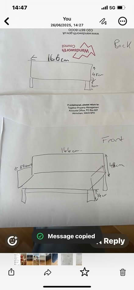 Photo of free Sofa (Tooting Broadway) #3