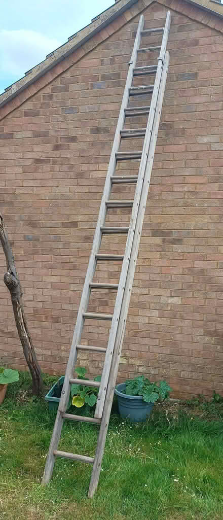 Photo of free Old Wooden Ladders (New Mill HP23) #3