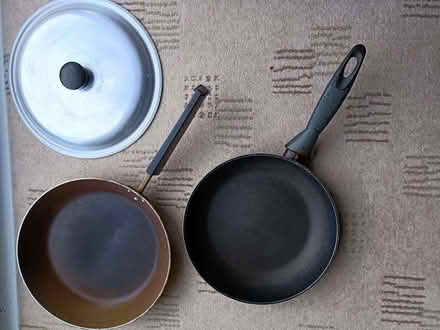 Photo of free Frying pan and lid (Barnard's Green WR14) #1