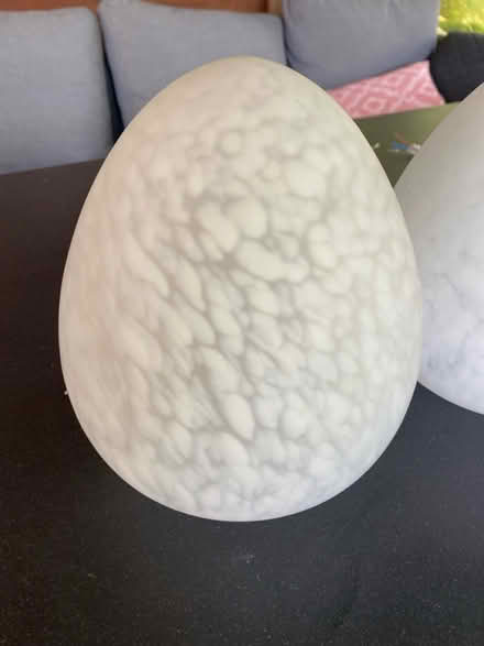 Photo of free 3 glass egg shaped lamps (Holmer Green HP15) #2