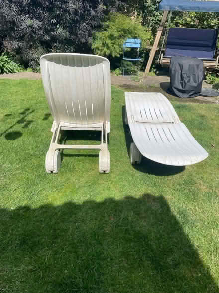 Photo of free 2 large Allibert sun loungers (CM2 6. Chelmer Village) #1